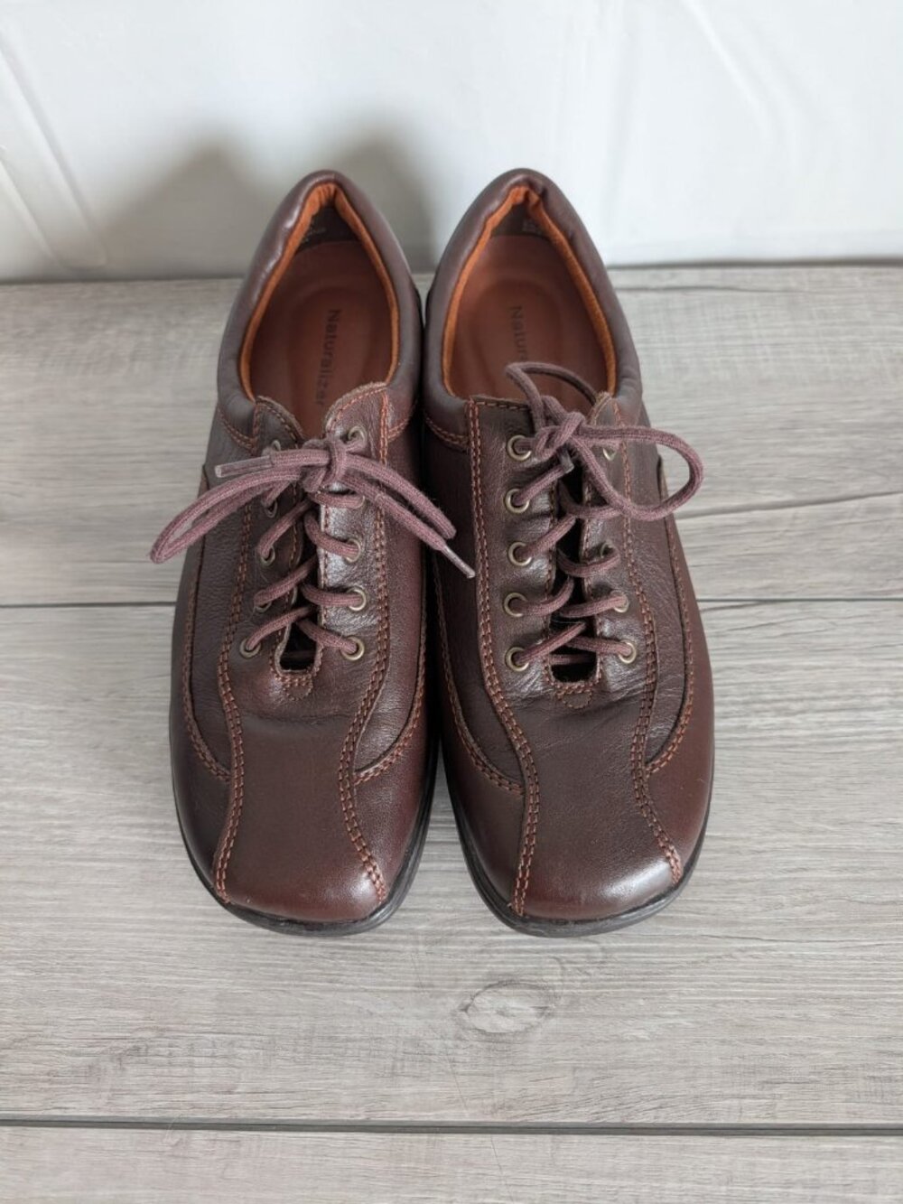 NATURALIZER Demetri Oxford Lexi women sz 9 M brown leather lace up walking Shoes